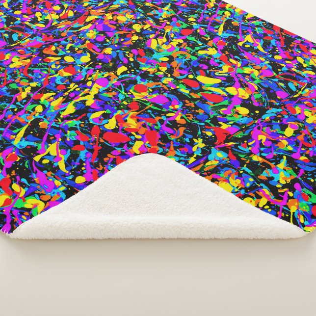 Large Splatter - Sherpa Blanket (3/4)