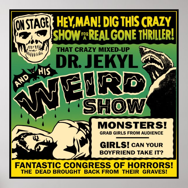 Large Spook Show Poster - Dr Jekyl (Front)