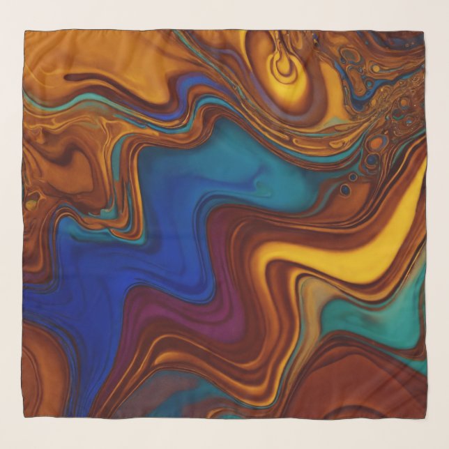 Large Square (50" x 50"), Black Scarf (Front)