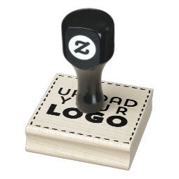 Large Square Business Logo Custom Rubber Stamp | Zazzle