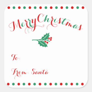 Large Square Christmas Gift Tags