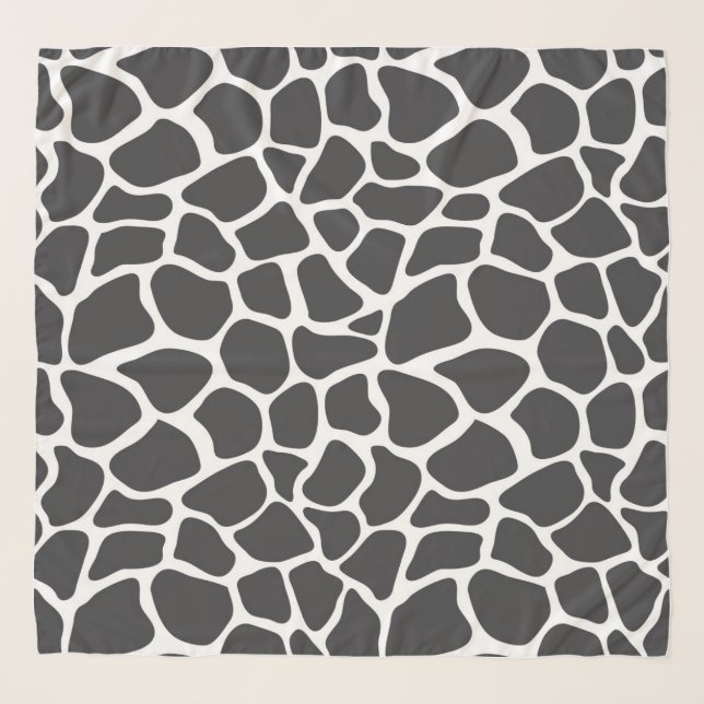 Large Square Kerchief Chiffon Scarf - Giraffe (Front)