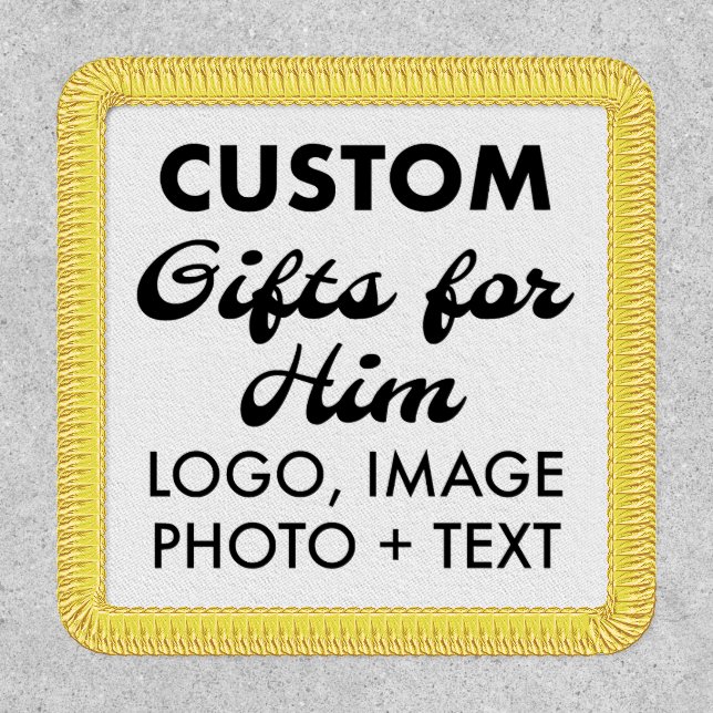 LARGE SQUARE PATCH Custom Gifts for Him (Front)