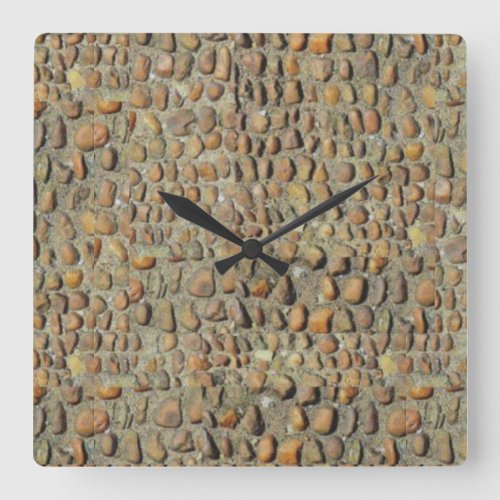 Large Square Wall Clock With Great Stone image