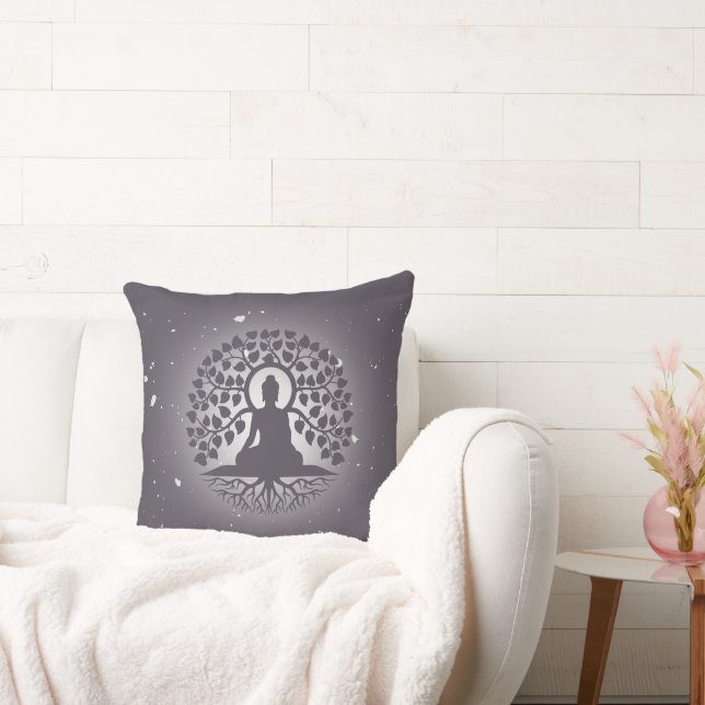Large Square Yoga Throw Pillow (Couch)