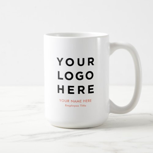 Large Staff Employee Mug Custom Name Company Logo