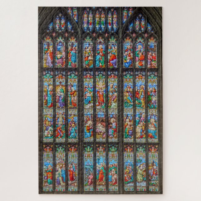 Large Stained Glass Window Jigsaw Puzzle 1014 pc (Vertical)