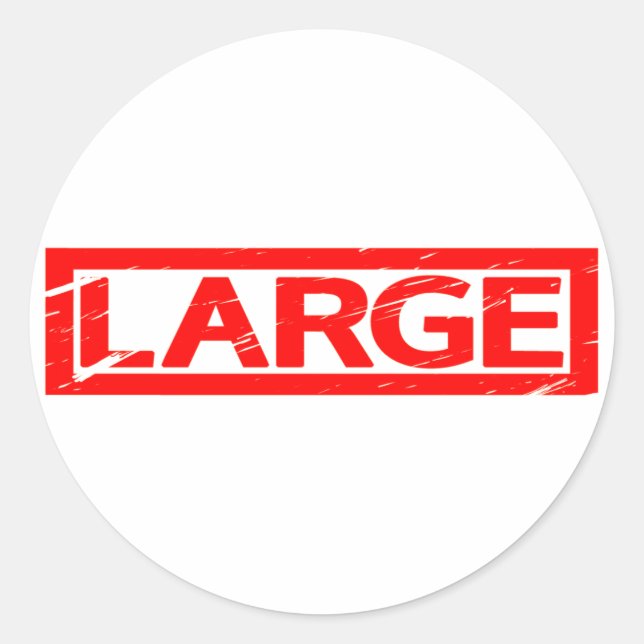 Large Stamp Classic Round Sticker (Front)