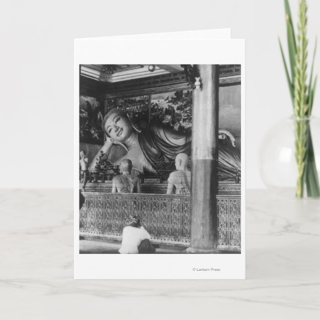 Large Statue of Buddha in Thailand Card (Front)