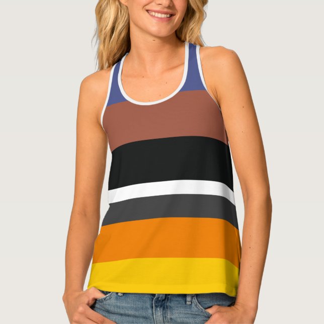 Large Stripes Lively Tank Top (Front)