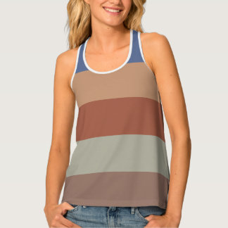 Large Stripes Rustic Tank Top