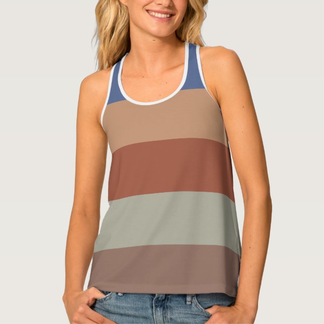 Large Stripes Rustic Tank Top (Front)