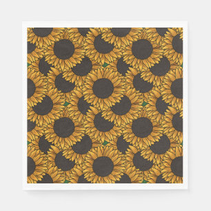 Large Sunflower Field Napkin