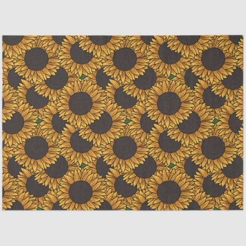 Large Sunflower Field Tissue Paper