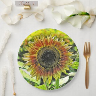 LARGE SUNFLOWER PAPER PLATES