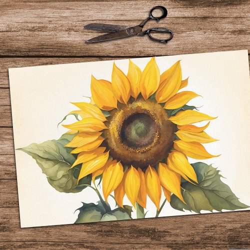Large Sunflower Tissue Paper for Decoupage
