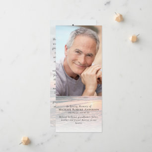 Large Sunset Photo Memorial Prayer Card