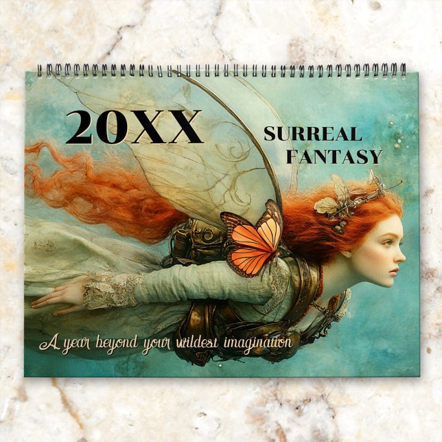 Large Surreal Fantasy Art Magical Calendar (A personalized calendar featuring surreal fantasy art. All images paint the mood of the season)