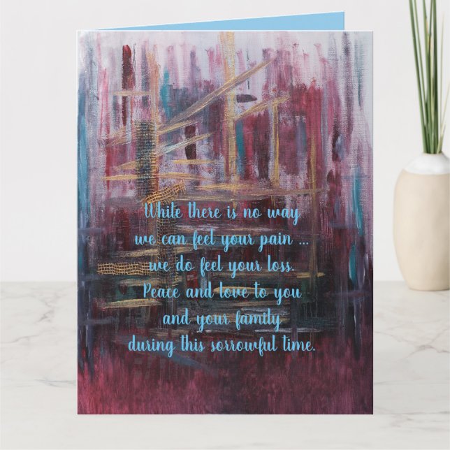 Large Sympathy card by dalDesignNZ (Front)