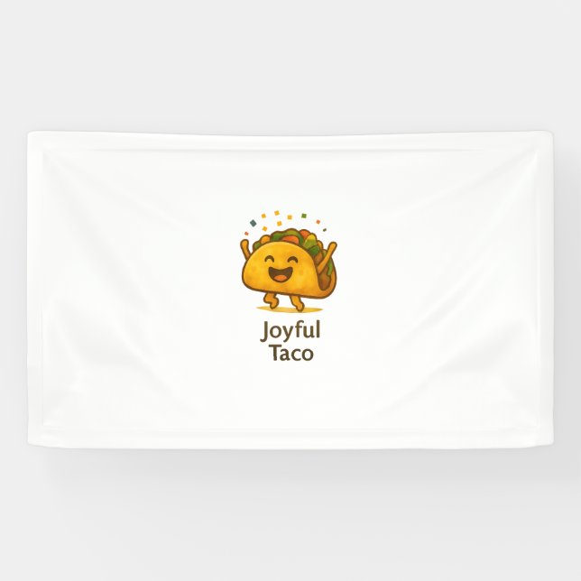 Large Taco Fiesta Birthday Banner | Photo Backdrop (Horizontal)