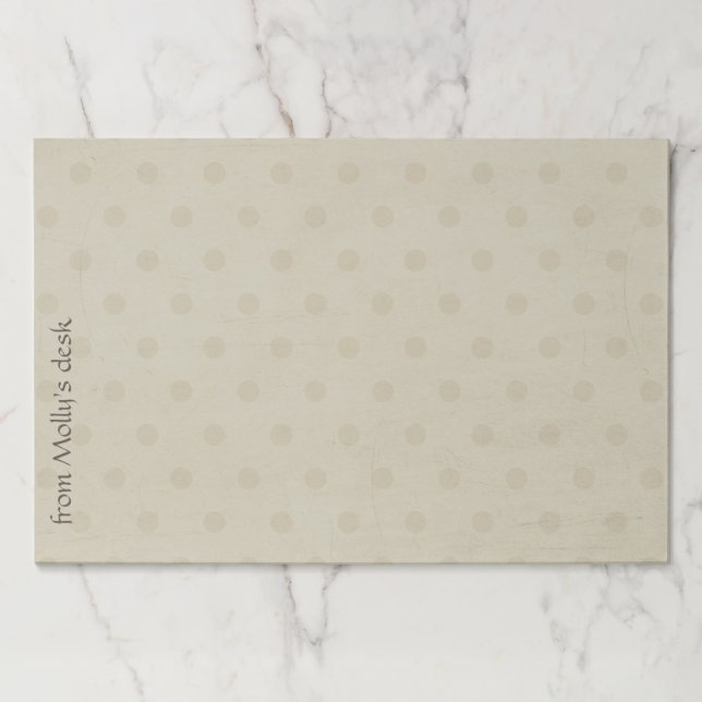 Large Tan Dots Tearaway Paper Pad (Front)