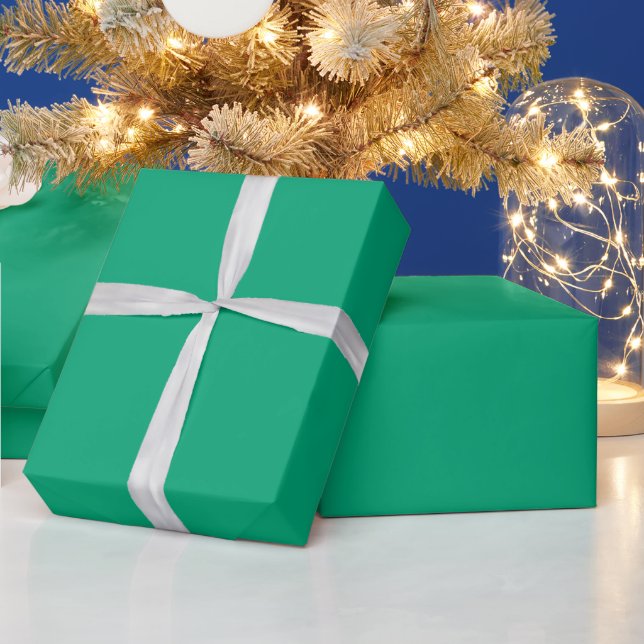 large teal-green, folder-like polygon  wrapping paper (Holidays)