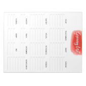 Large Tear Away Grocery List Vermillion Watercolor Notepad | Zazzle
