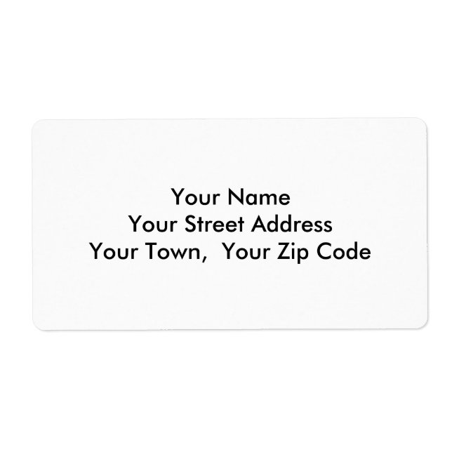 Large Template Return Address Personalized Labels (Front)