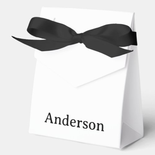 Large Tent with Black Ribbon 4" x 2" x 5" Favor Boxes