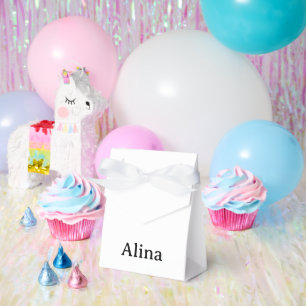 Large Tent with White Ribbon 4" x 2" x 5" Favor Boxes