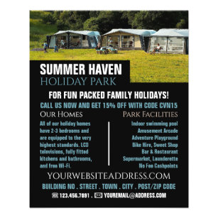 Large Tents, Holiday Park Advertising Flyer