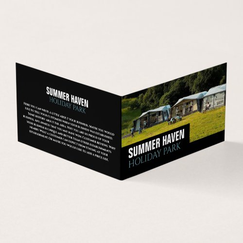 Large Tents Holiday Park Detailed Business Card