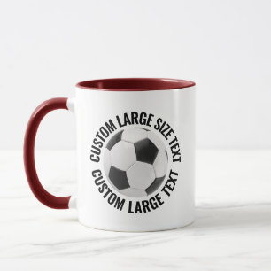 Large Text MAROON Combo 11oz Custom Soccer Mug