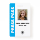 Large Text SPECIAL EVENT PRESS PASS and Photo I.D.