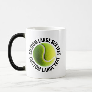 Large Text & Tennis Ball 11oz Custom Heat Changing Color Morph Mug