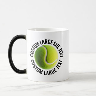 Large Text & Tennis Ball 11oz Custom Heat Changing Color Morph Mug