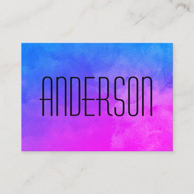 Large Text Vibrant Colors Business Card (Front)