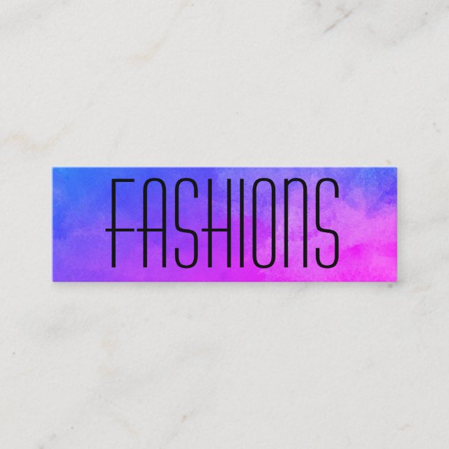 Large Text Vibrant Colors Mini Business Card (Front)