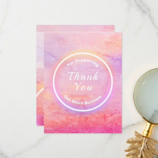 Large Thank You Cards for Small Business (Front/Back In Situ)