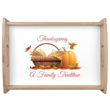 Large Thanksgiving Serving Tray