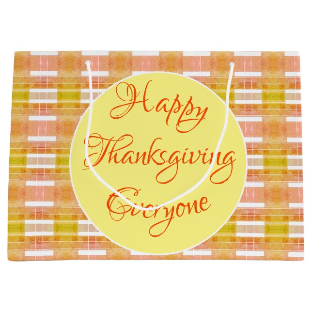 Large Thanksgving Paper Gift Bag (Front)