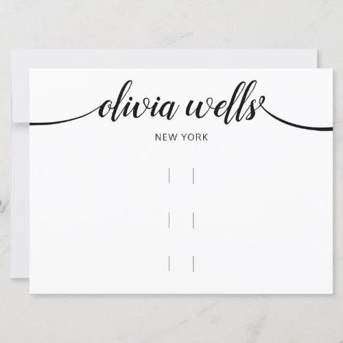 Large Three Hair Clip Horizontal Display    Invitation