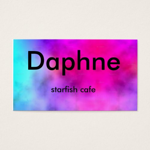 Large_tie-dye_highres, Daphne, starfish cafe Business Card