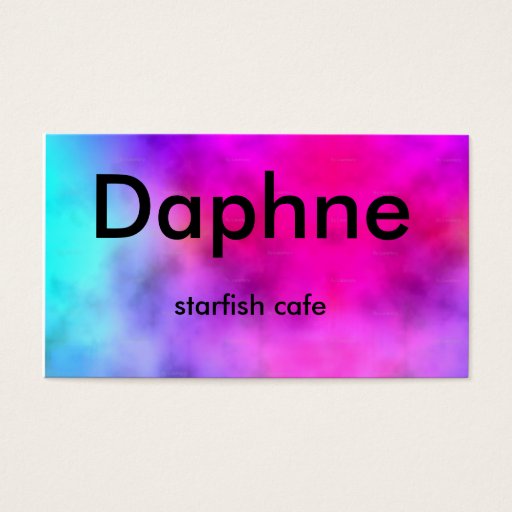 Customizable Large_tie-dye_highres, Daphne, starfish cafe Business Card