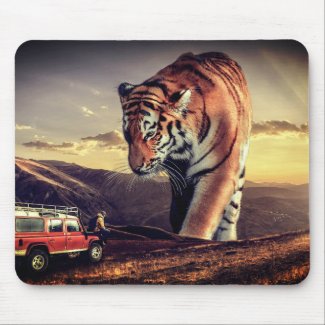 Large Tiger Mouse Pad