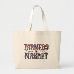 Large Tote Bag - Farmers Market