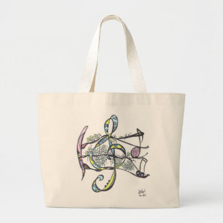 large tote--ivy treble clef tote bag