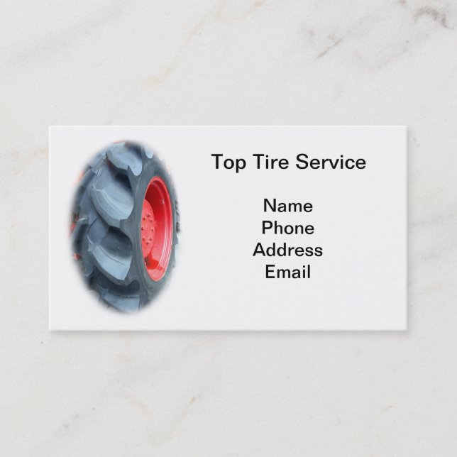 Large Tractor Tire Business Card (Front)