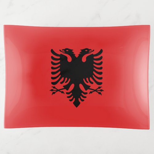 Large trinket tray with flag of Albania