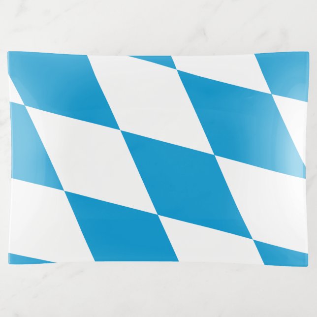 Large trinket tray with flag of Bavaria, Germany (Front)